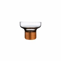 NUDE Contour Bowl High Foot With Clear Top And Copper Base Tableware
