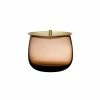 NUDE Tableware Beret Storage Box Small With Brass Lid