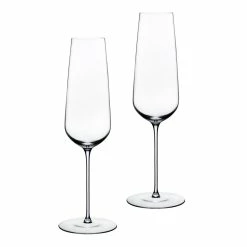 NUDE Stem Zero Set Of 2 Flute Champagne Glasses