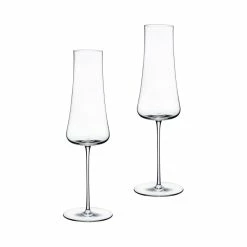 NUDE Stem Zero Set Of 2 Volcano Champagne Glasses