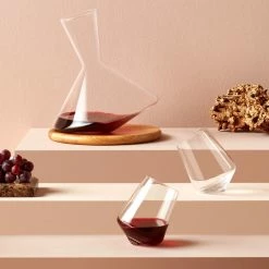 NUDE Balance Wine Decanter With Wooden Base Decanters