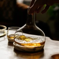 NUDE Chill Carafe With Marble Base Whisky Bottles