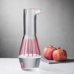 NUDE Beak Carafe Red Striped Decanters