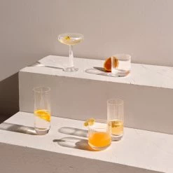 NUDE Cocktail Glasses Big Top Set Of 4 High Ball Glasses 300 Cc