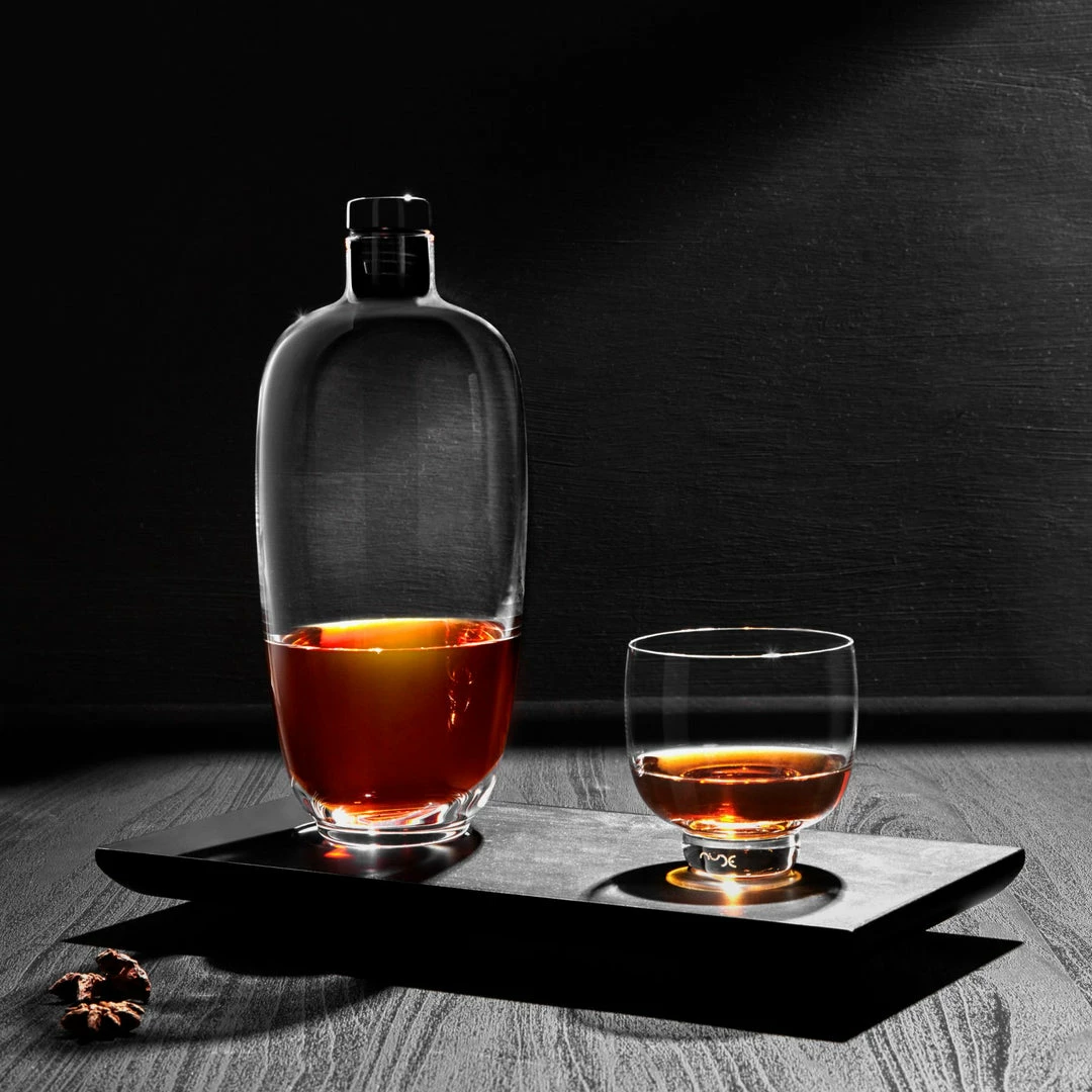 Cheapest π NUDE Whisky Bottles Malt Whisky Bottle Tall With Wooden Tray π 6 NUDE Whisky Bottles Malt Whisky Bottle Tall With Wooden Tray