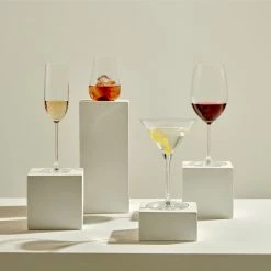 NUDE Vintage Set Of 2 Bordeaux Glasses