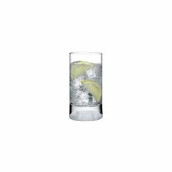 NUDE Whisky Glasses Club Ice Set Of 4 High Ball Glasses Small With Frosted Ripple Effect