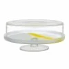 NUDE Tableware Pigmento Cake Dome Clear With Base Yellow