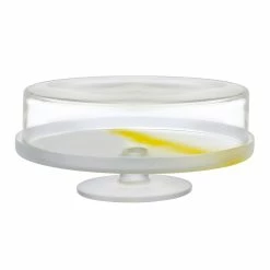 NUDE Tableware Pigmento Cake Dome Clear With Base Yellow