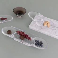 NUDE Tableware Silhouette Compartment Tray 2 Sections Curved