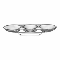 NUDE Tableware Silhouette Compartment Tray 3 Sections Curved