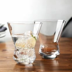 NUDE Tumblers Rhythm Set Of 2 Water Glasses Clear